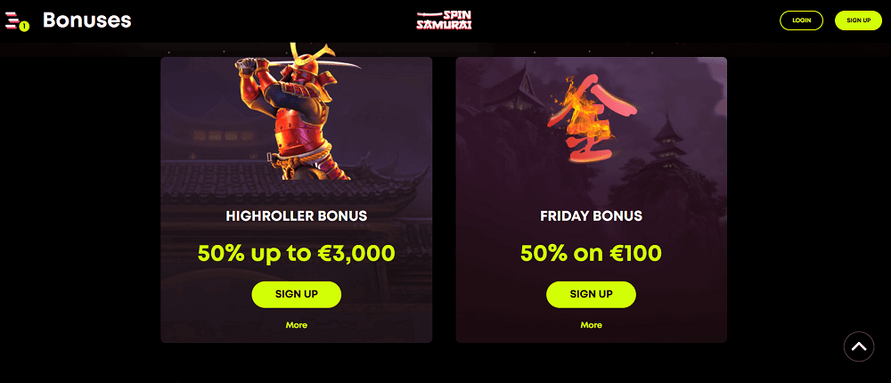 Бонус казино Spin Samurai